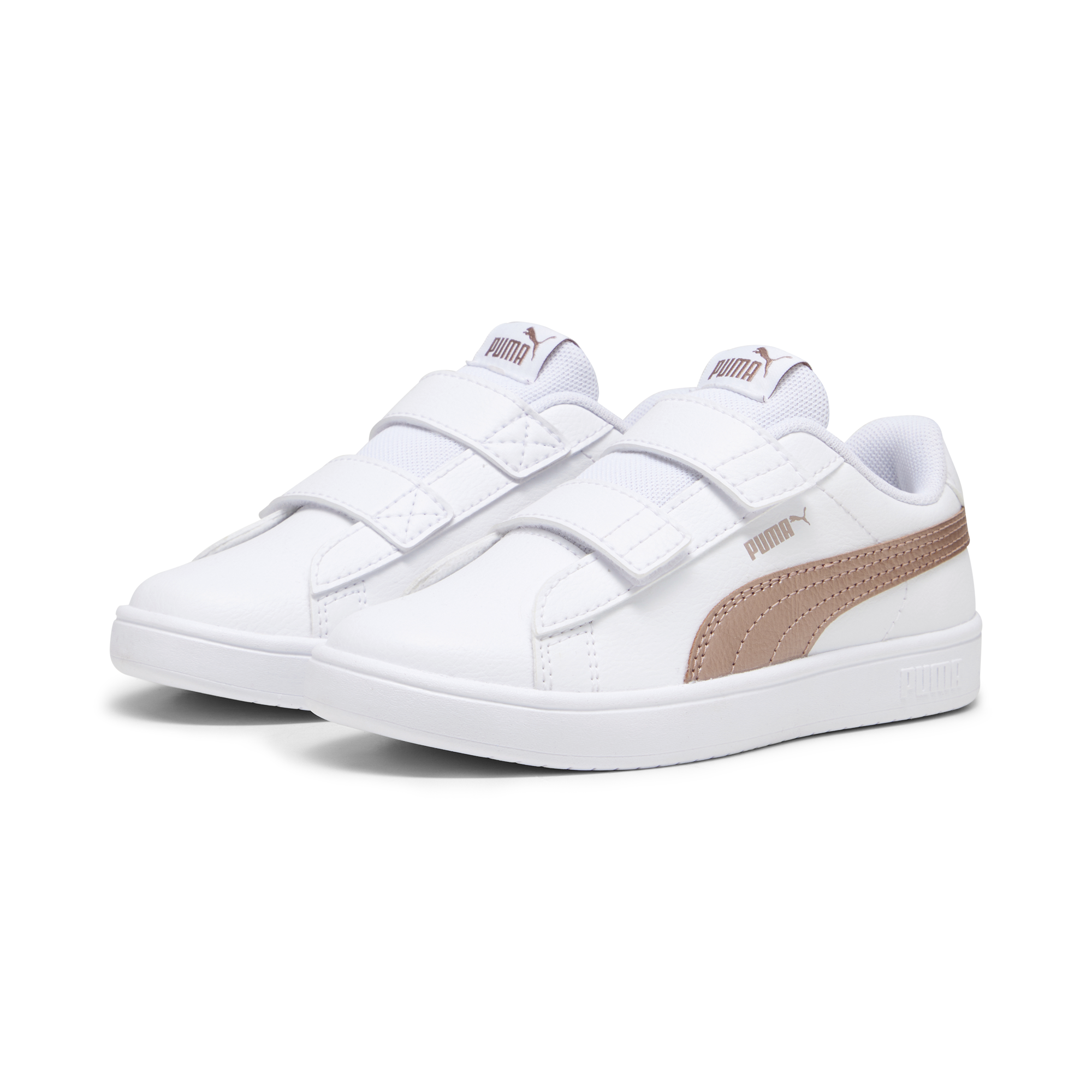Sneakers bianche da bambina con doppio velcro Puma Rickie Classic V PS, Brand, SKU s344000218, Immagine 0